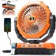 thumbnail image 1 of Ventilador de Camping FRIZCOL 3 en 1 Recargable con Batería de 24000mAh Naranja, 1 of 6
