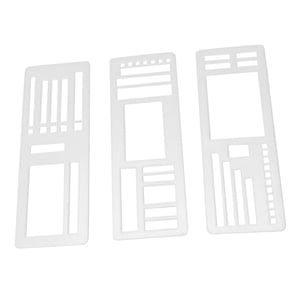 Magideal - 3 Piezas Plantillas Para Planificador Guías Para Álbum De Recortes Plantillas Para Marcapáginas Y Reglas De Dibujo Con Diseños Para Calendarios Y List Estilo A