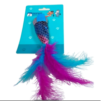 Genérico - Juguete Para Gato Pez Con Pluma Mascotas