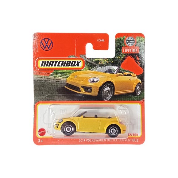 Coche de juguete Kauf und Spar Matchbox 2019 Volkswagen Beetle amarillo metalizado