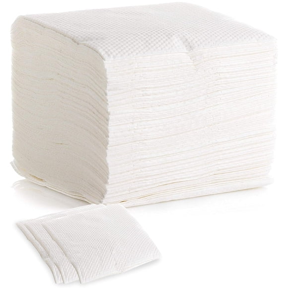 Servilletas de almuerzo elegantes, 1 capa, 12 x 12 pulgadas, blancas. Servilletas de papel para uso diario. (paquete de 100)