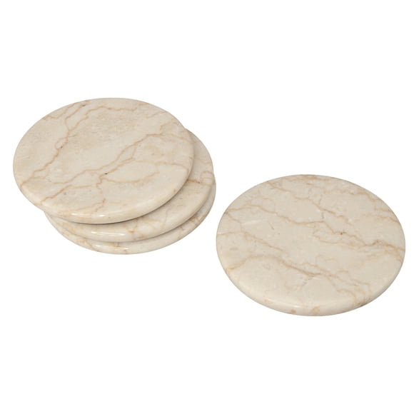 Set de 4 posavasos de mármol Creative Home, 10 cm