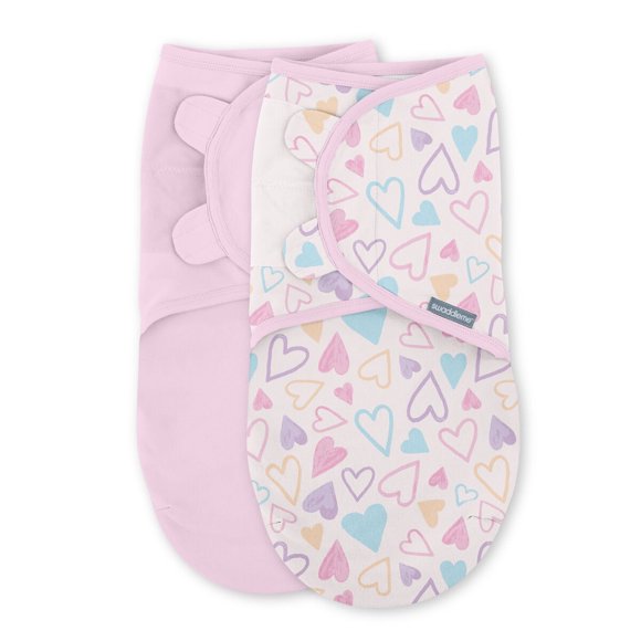 Swaddle Ingenuity SwaddleMe 0 a 3 meses 100 % algodón rosado, pack de 2