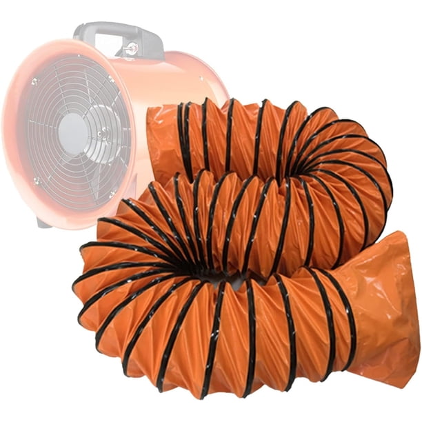 Manguera de PVC Flexible 5mts Conducto de ventilación de Vinilo retráctil portátil Ligero Conducto Flexible Aislado para Ventilador Extractor de Ventilador, 30cm 12 Pulgadas 5 Mts