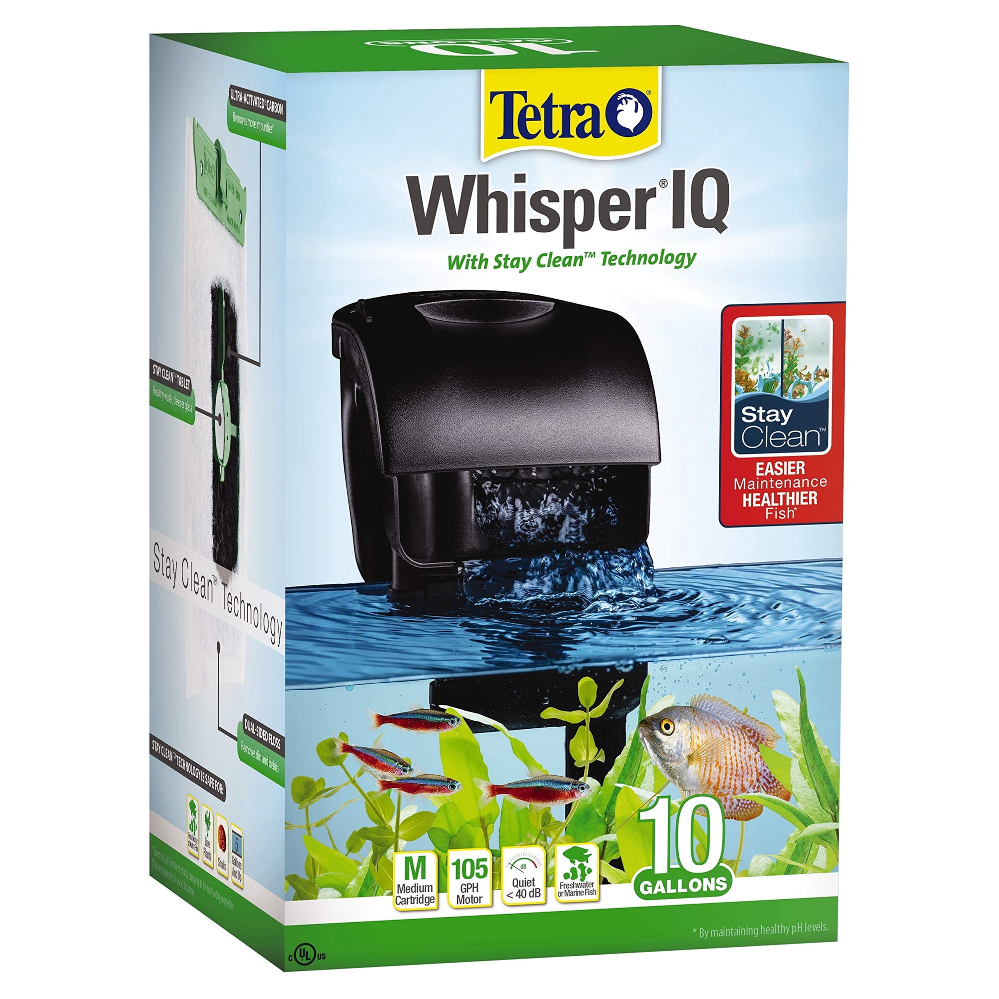 Filtro para acuarios Tetra Whisper IQ, 10 galones, 105 GPH
