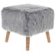 thumbnail image 1 of Pouf Kira Gris Piel Sintética 42x42x43 cm, 1 of 3