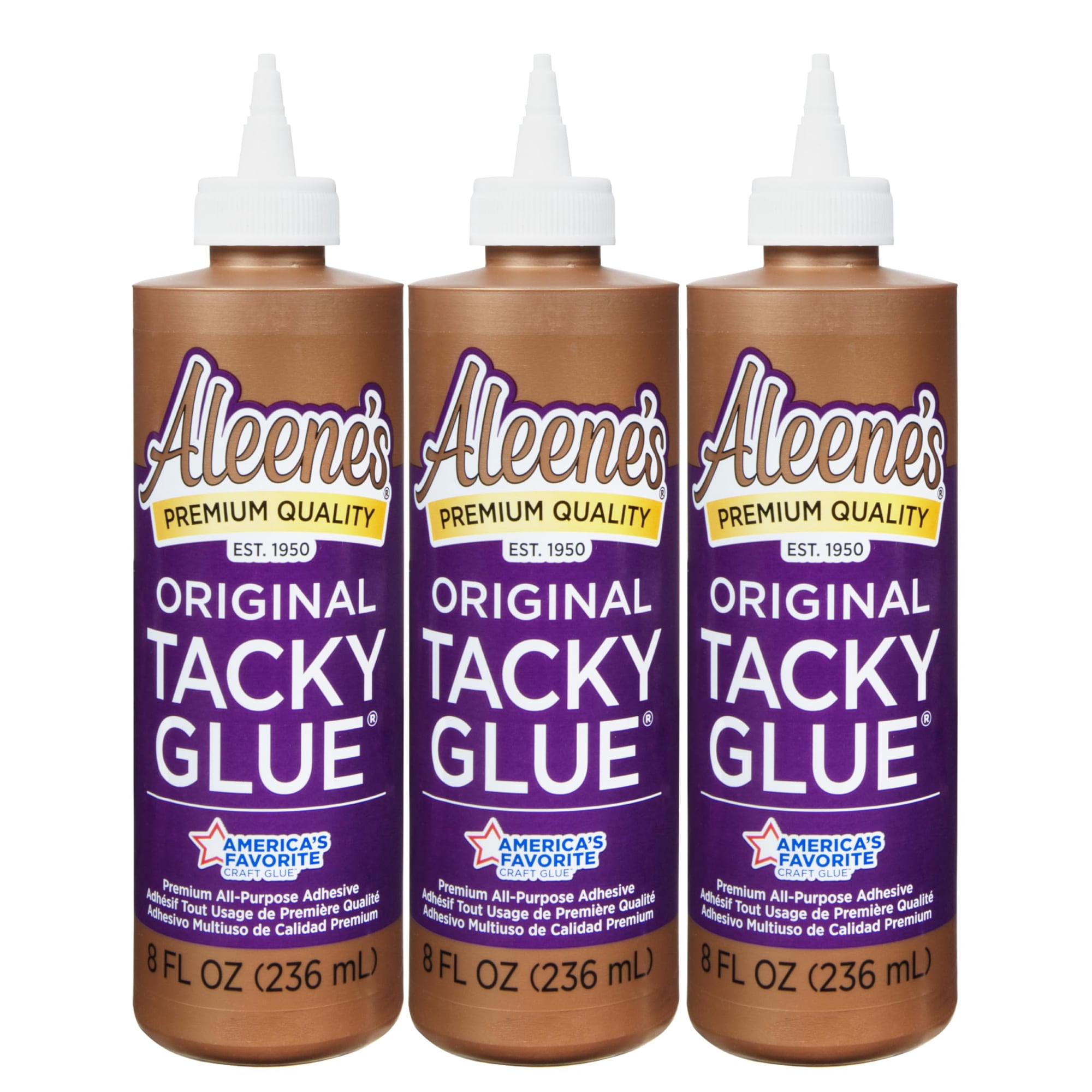 Aleene's - Pegamento Original Tacky De Aleene, Adhesivo Multiusos, Perfecto Para Manualidades Y Proyectos Diy, Seca Rápido Y Transparente, Paquete De 3 De 8 Oz (fl Oz)