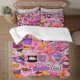 thumbnail image 2 of Halloween Hello_Kitty_ Quilt Set FullSoft Lightweight Quilts Quilted Bedspreads3 Pieces Set Queen SizeColorful Cartoon Print All Season 173*218CM, 2 of 5