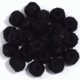 thumbnail image 1 of suxuMhao Pompones de Manualidades Negros con Brillo, Alambre Dorado, Peludos y Esponjosos, Bolas de Pompones, Accesorios de Bricolaje, Accesorios para el Cabello, 0.63x0.51 Pulgadas, Pompones de, 1 of 3