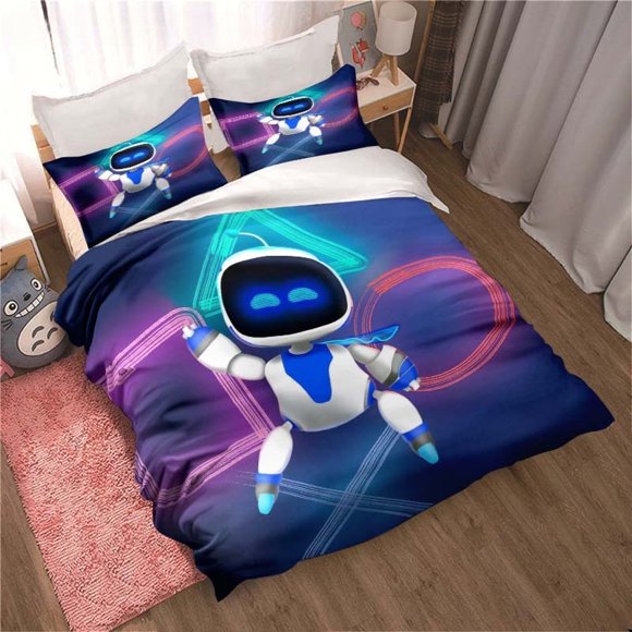 ASTRO BOT CuteBedding Set Duvet Set Double Bed Bed Set Adult Children Bedroom Duvet Cover Pillow Case