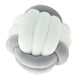 thumbnail image 1 of Nudo Almohada Bola Gruesa Cómoda Almohadas Anudadas Para Sala De Estar Hogar Sofá Gris Y Blanco, 1 of 5