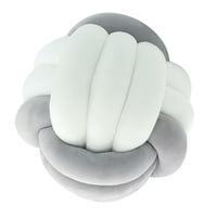 Bothyi - Nudo Almohada Bola Gruesa Cómoda Almohadas Anudadas Para Sala De Estar Hogar Sofá Gris Y Blanco