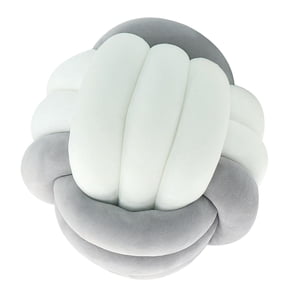 Bothyi - Nudo Almohada Bola Gruesa Cómoda Almohadas Anudadas Para Sala De Estar Hogar Sofá Gris Y Blanco
