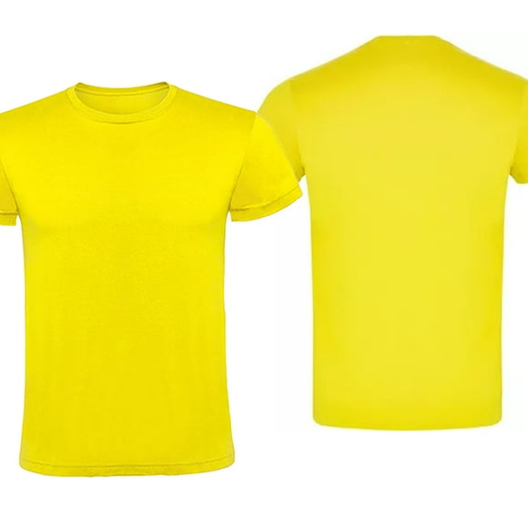 Polera de Algodón para Sublimar Estampar Amarillo XL