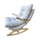 thumbnail image 2 of Silla Mecedora Coquette Con Apoya Brazo Blanco Ecocuero, 2 of 3