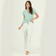 thumbnail image 1 of Pijama de Mujer Kate Pantalon Largo Verde, 1 of 4