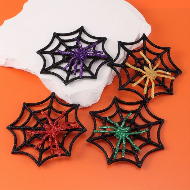 4pcs, Cobweb Halloween Spider Web Hangable Black/White Holiday Accessories For Party Cobweb Decorations, Halloween Decor Supplies