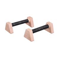 Magideal - 2 Piezas Barras De Flexiones Bloques De Madera Soportes Para Parada De Manos Y Paralelas Para Ejercicio Con Construcción Sólida Adecuado Para Rutinas 25 Centímetros