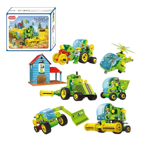 Set De Máquinas De La Granja 8 En 1 - 153 Piezas + 5 Años