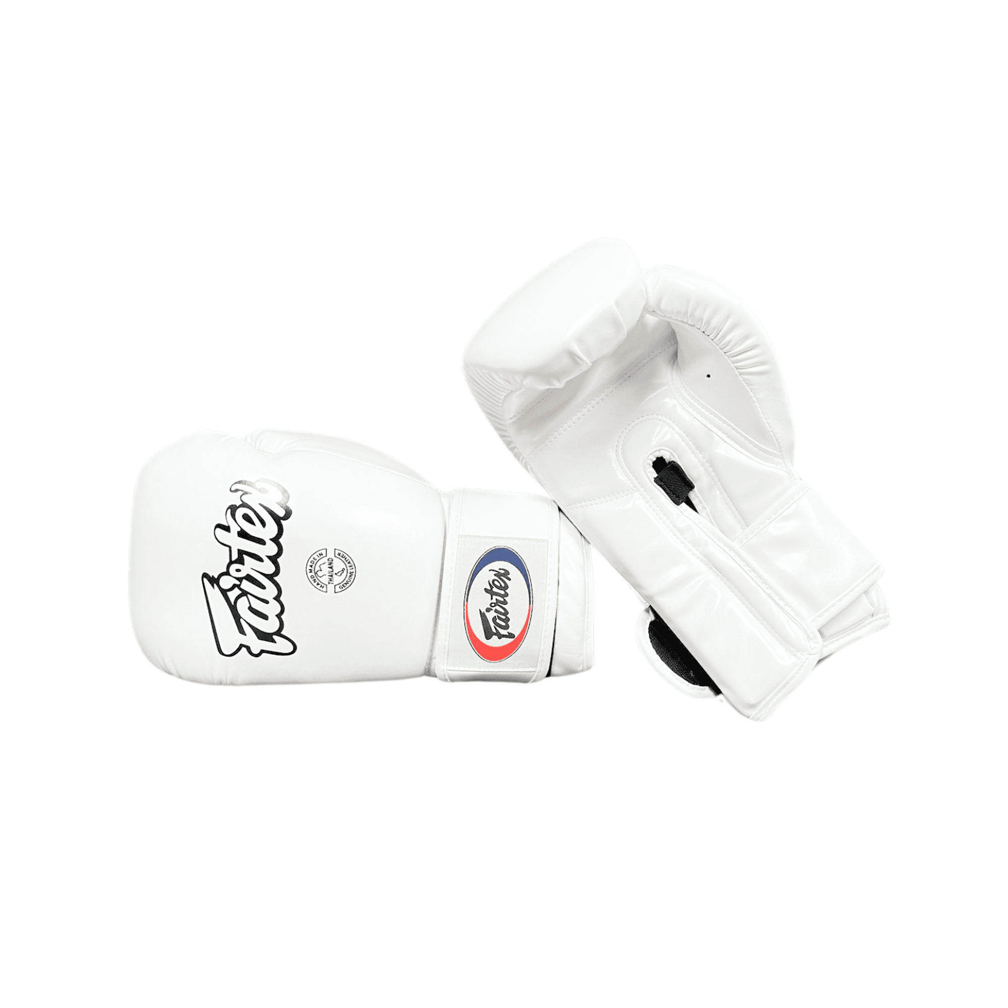 Guantes Profesionales De Boxeo Muay Thai Fairtex Blanco Glossy 14 Oz