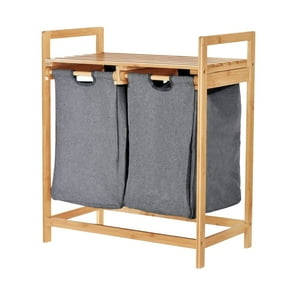 Santú Home & Deco - Cesta Ropa Sucia Bambú Doble Gris