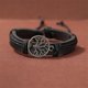 thumbnail image 1 of 4pcs/Set Braided Wrap Leather Bracelets For Men - Vintage, Life Tree, Rudder Charm, Wood Beads Wrist Black Brown, 1 of 4
