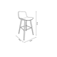 thumbnail image 3 of Silla Bar James café 93X50X50 CM  -  M+Design, 3 of 3