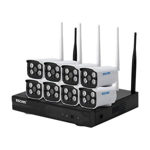Kit Nvr 8 Cámaras De Seguridad Ip Wifi 720P Escam Wnk803