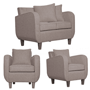 Ruzam Mobel - Juego De Living 2-1-1 Cronos Beige