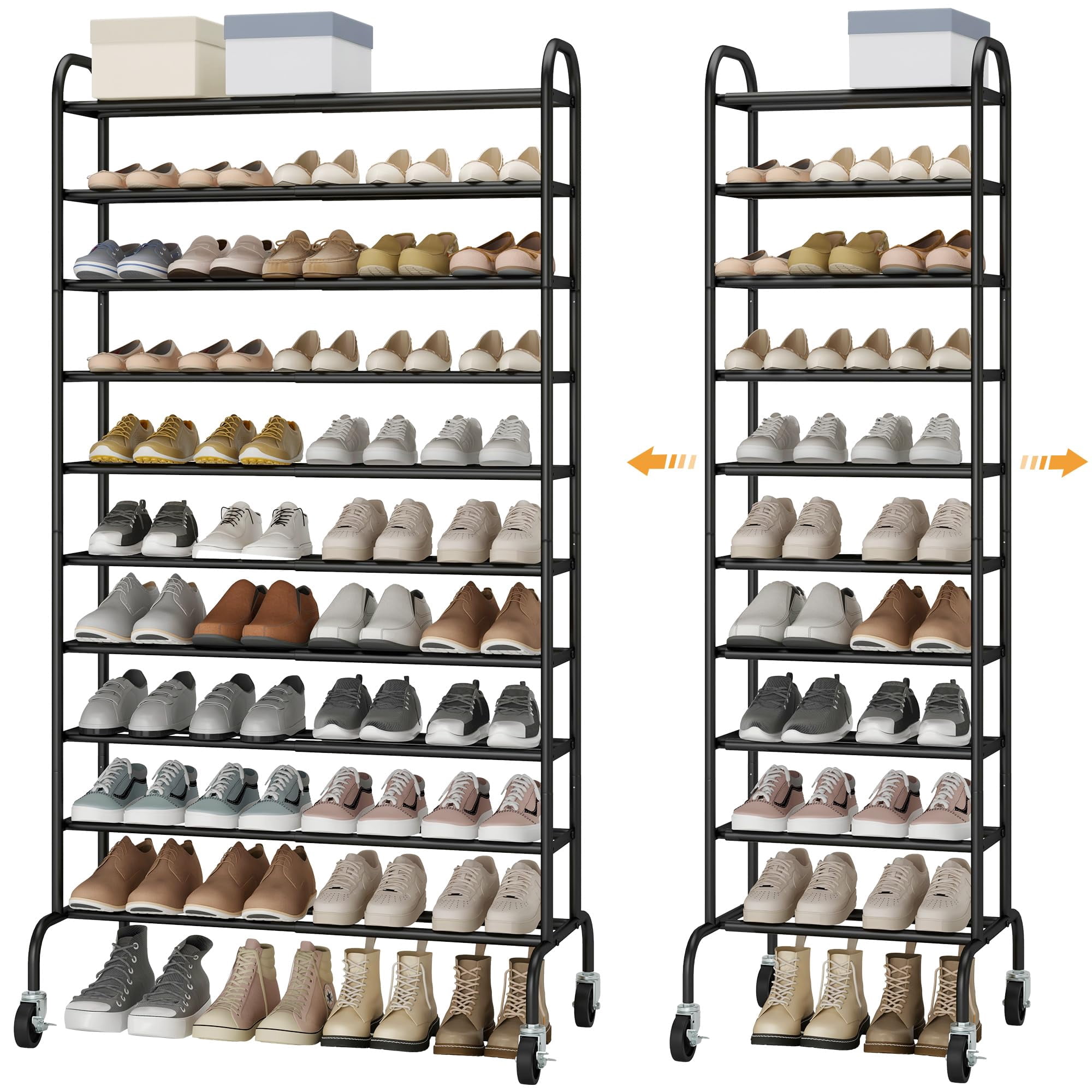 Zapatero Sto Sto, Extensible, De Metal, 10 Niveles, Para 44 Pares