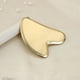 thumbnail image 3 of Free custom logo Gua Sha Facial Tool Copper Heart-Shape GuaSha Massage Tool Natural Universal Facial Gold Metal Gua Sha Board, 3 of 3