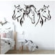thumbnail image 1 of Pegatinas de pared clásicas de cabeza de caballo para dormitorio infantil, calcomanías de pared de cabeza de animal de caballo, vinilo para sala de estar, decoración del hogar, 56 x 34 cm, 1 of 4