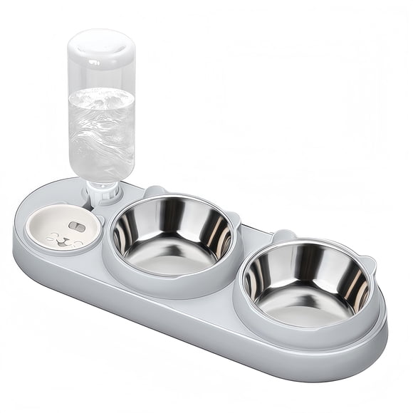Tazón para Gato Marchul 3‑en‑1 de 500 ml Inclinado, Acero Inoxidable