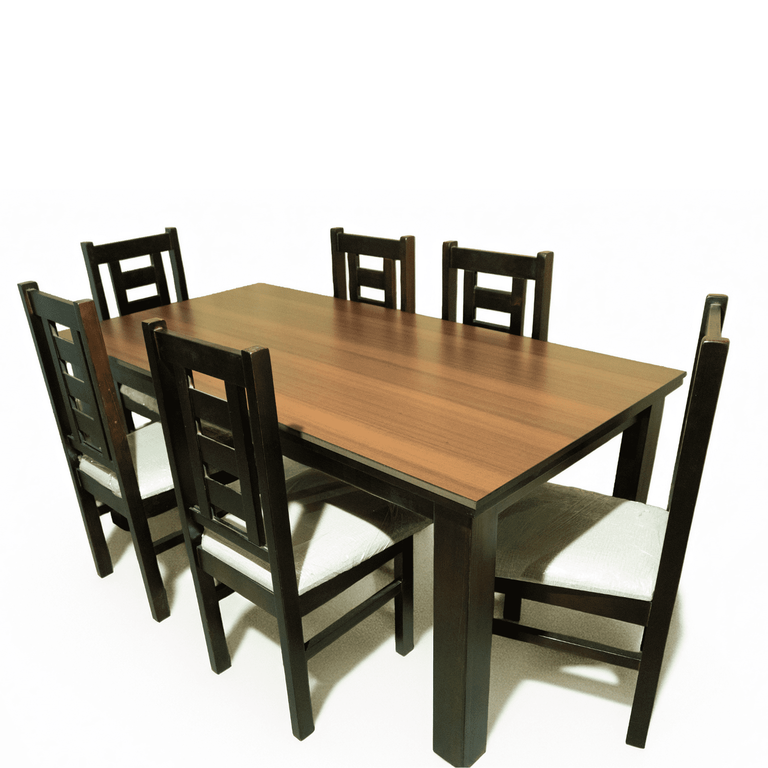 Araucarias - Juego De Comedor New Barcelona Chocolate 6 Sillas Mesa Rectangular