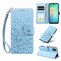 Funda Billetera Foxdock Compatible Con Samsung Galaxy A07, Diseño Perrito Tierno, Ranuras Para Tarjetas Y Soporte Plegable