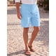 thumbnail image 4 of INSPIRE CHIC Pantalones Cortos de Lino con Cintura Elástica y Cordón para Vacaciones en la Playa para Hombre M Azul Claro, 4 of 5
