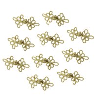 Bothyi - 10 Botones De Rana Con Nudos Chinos, Cierres De Costura Para Cheongsam, Abrigos, Dorados