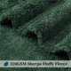 thumbnail image 4 of Manta PAVILIA Sherpa de forro polar verde esmeralda, 150 x 200 cm, 4 of 9