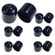 thumbnail image 1 of Tapón de goma Acocony redondo de PVC, diámetro interior de 1 pulgada, negro, x12, 1 of 5