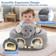thumbnail image 3 of Silla de Apoyo para Bebé KEST NEST Elefante de Peluche Gris, 3 of 7