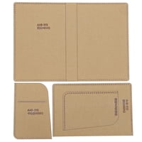 3 Piezas De Plantillas De Acrílico Para Tarjetas, Fundas Para Pasaporte, Moldes Para Billetera Con Patrón De Cuero, Herramientas Para Manualidades