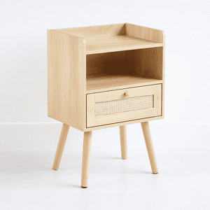 Klik Muebles - Velador Mesh Rattan Con Cajon Y Espacio