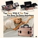 thumbnail image 4 of Estuche de maquillaje Frenessa 3 en 1 con ruedas, vintage, oro rosa, 4 of 8
