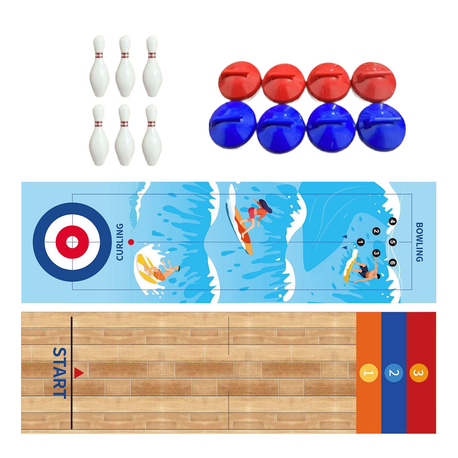 Magideal - Juego De Bolos Para La Mesa Padre Interactivo Interactivo Configuración Fácil Juego De Mesa Conjunto Portátil Para Viajar En Interiores Al Aire Libre Bolas Rizadas De 30 Mm