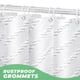 thumbnail image 5 of Cortina De Ducha De Tela Blanca 180 X 180 Cm Con Ganchos, 5 of 6
