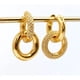 thumbnail image 3 of Conjunto Aros Y Collar Entrelazado Circonitas Oro 24k Regalo, 3 of 10