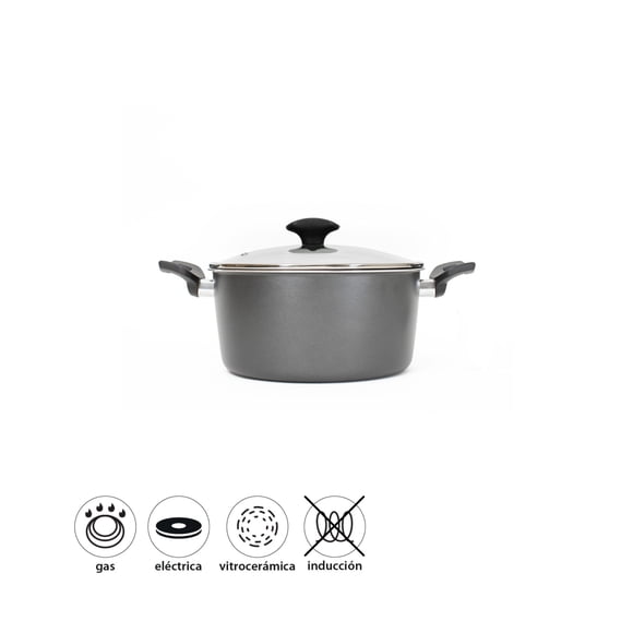Olla Con Tapa 4L 24 Cm Every Day Aluminio Reciclado Gris 2 Piezas, 1 Un