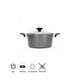 thumbnail image 1 of Olla Con Tapa 4L 24 Cm Every Day Aluminio Reciclado Gris 2 Piezas, 1 of 3