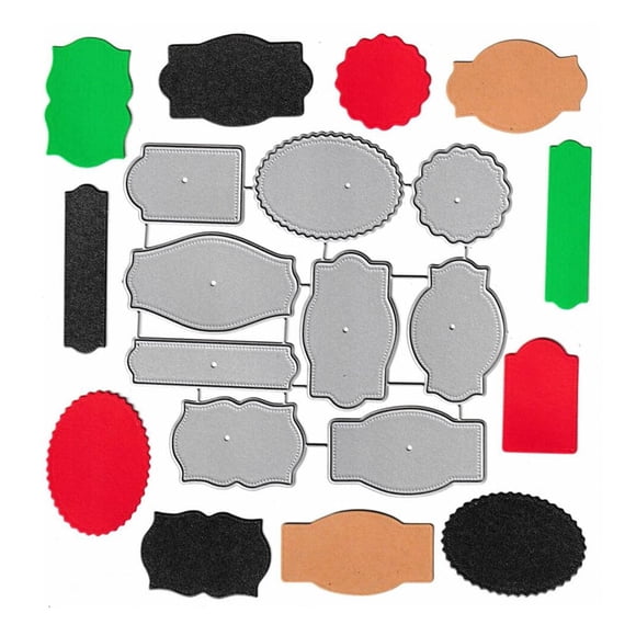 Troqueles de corte AHTOLS 9 piezas para etiquetas, pancartas y scrapbooking
