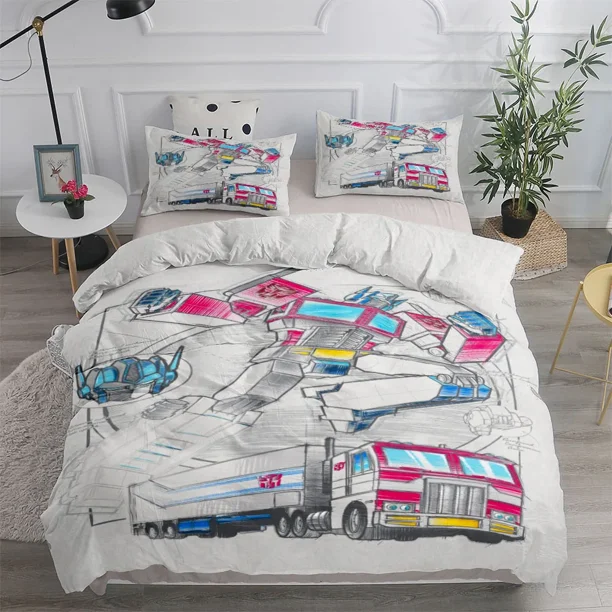 097 Shin Getter Robot Duvet Cover Set Double Bed Linen Set Bed Sheets